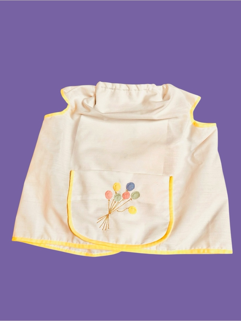 Vintage Apron Pinafore Girls Small Hand Embroidery Dress Cover Handmade 2T/3T